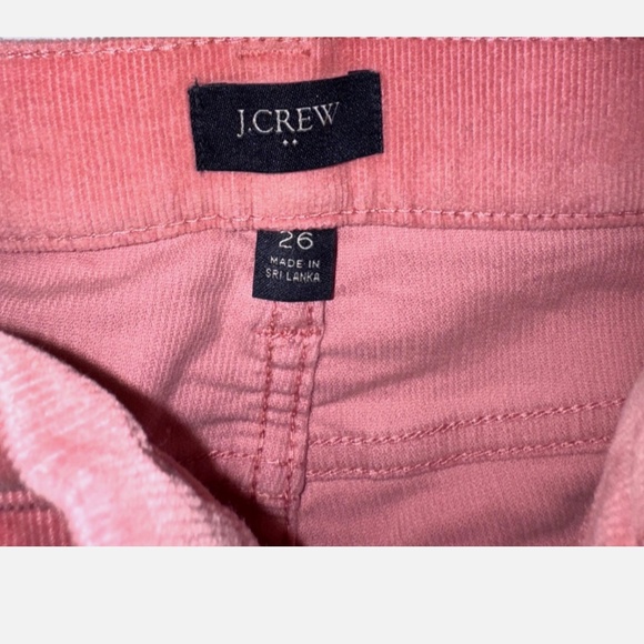 J. Crew Women's Slim-Straight Corduroy Pants in Rose Pink Size 26 - Picture 4 of 5
